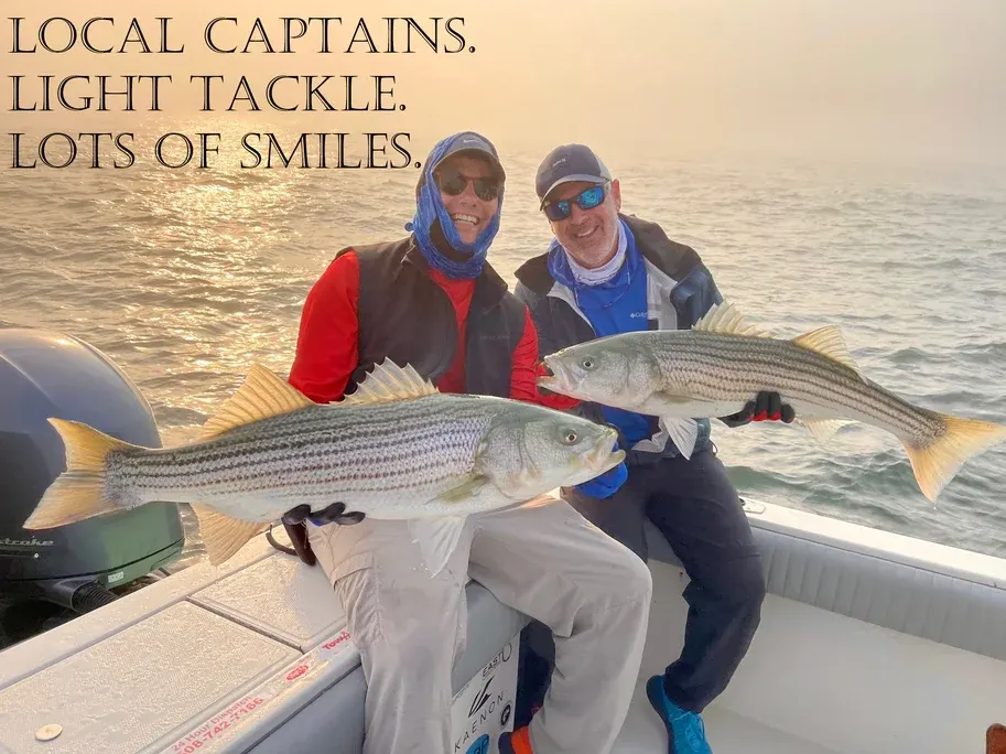 Light tackle — striped bass charter