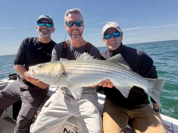 Private charter — striped bass fishing